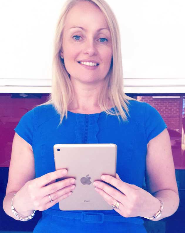 iPad winner Sarah McMichael Deputy Head at Woodheys Primary School Sale Version 2