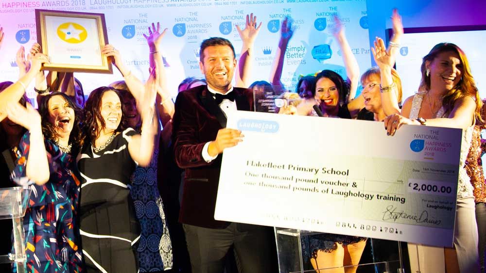 Flakefeet primary school winning a national happiness award